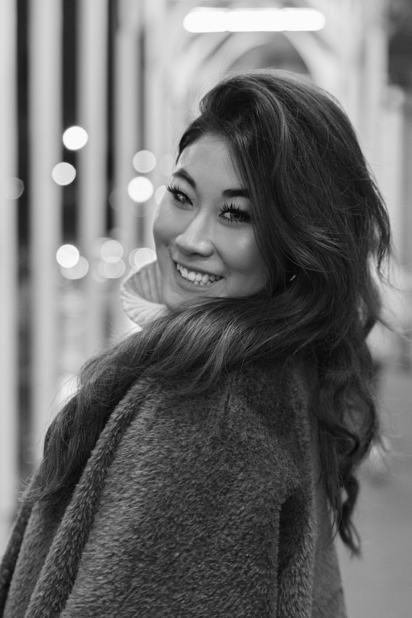 Ianna Yao, black and white portrait